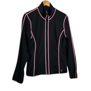 Activewear‎ Zip Front Jacket Breast Cancer Ribbon